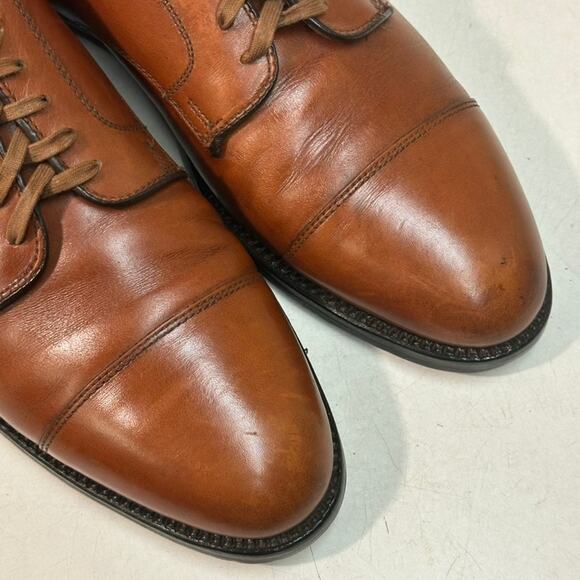 NEW HEELS Alden x Brooks Brothers 972 Straight Tip Blucher Brown Calf USA 8.5 D main image 8